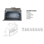 1,2m Built in braai mild steel excluding flue